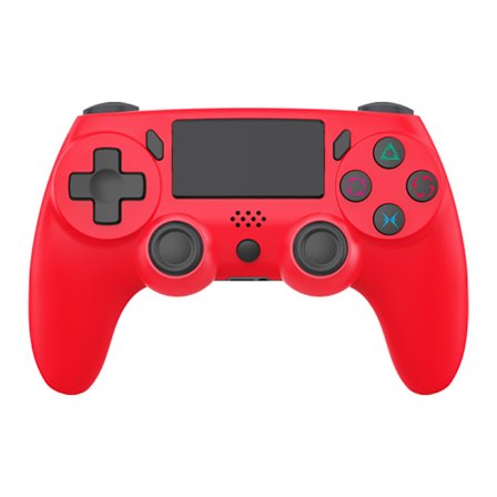 Rød Trådløs Bluetooth Gamepad Kontroller med Touchpad og Mikrofon Kompatibel med PS og PC, Seks Akser Dobbel Vibrasjon, Bluetooth 4.0