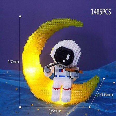 DIY Mini Mikro Raket Byggeklodser Rum Måne Satellit Astronaut Diamant Klodser Konstruktør Legetøj Til Børn Gaver