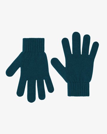 Merino Wool Gloves - Ocean Green XS-S