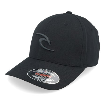 Rip Curl - Svart flexfit Keps - Tepan 2.0 Cap Black Flexfit @ Hatstore