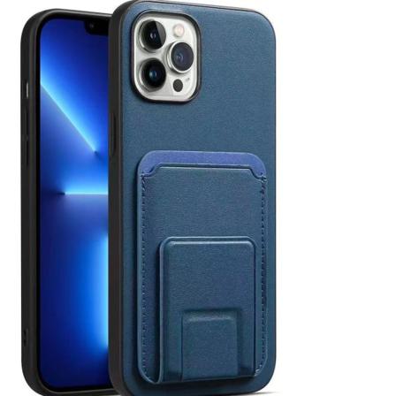 ‘iphone 14 Pro‘ Skal M Stark Magnet Avtagbar Korthållare M Ställ Blå