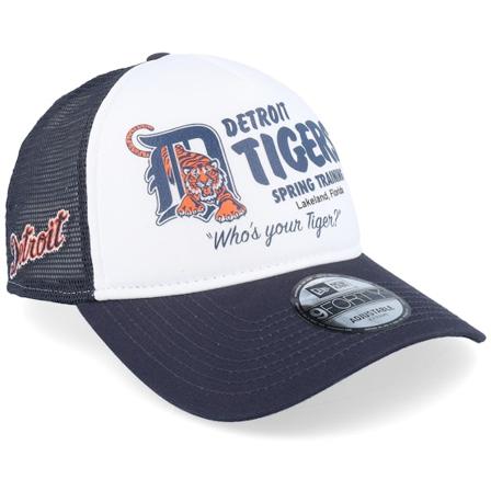 New Era - MLB Blau trucker Cap - Detroit Tigers Team 9FORTY Spring Training White/Navy Trucker @ Hatstore