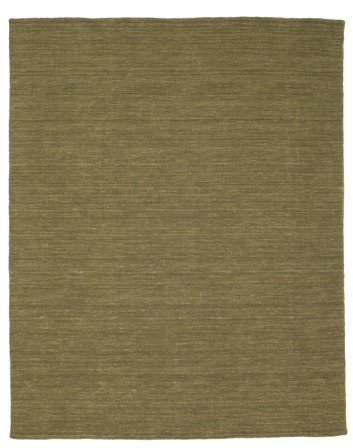 Tapis De Laine Uni Handloom Flat Vert Olive