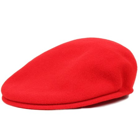 Kangol - Wool 504 Red Flat Cap Flatcap Red Cap - @ Hatstore