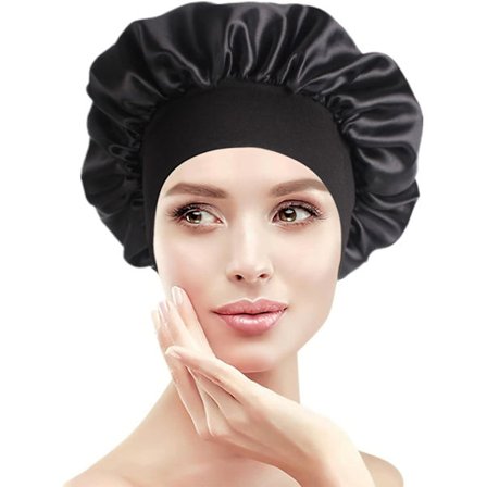 1 Stykke Satin Hår Nattlue, Sove Huer, Elastisk Nattlue