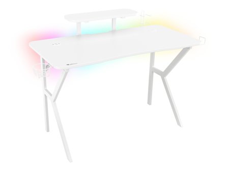 GENESIS Gaming Tisch HOLM 320 RGB weiß (120cm x 75cm)