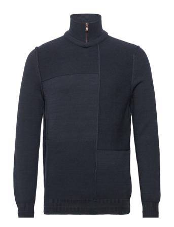 Onselias Reg 7 Block High Neck Knit Navy ONLY & SONS