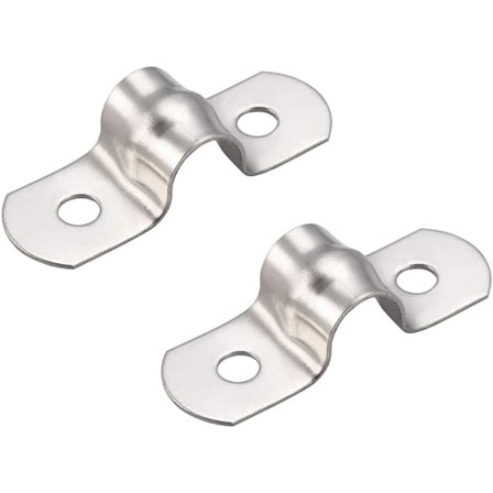 50 stk 8mm U-rør 304 Rustfritt Stål Klemme Stiv Rørklemme U-formet