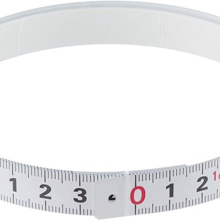 Selvklebende målebånd i stål Linjal i stål med metallklebende tape, venstre