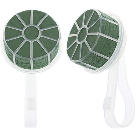 2-pack brudbukett stativ färska blommor skum bukett stativ brudbukett stativ (18.5X10CM, grön)