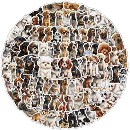 100 Stickers - Dog - Cute Puppy Graffiti Stickers