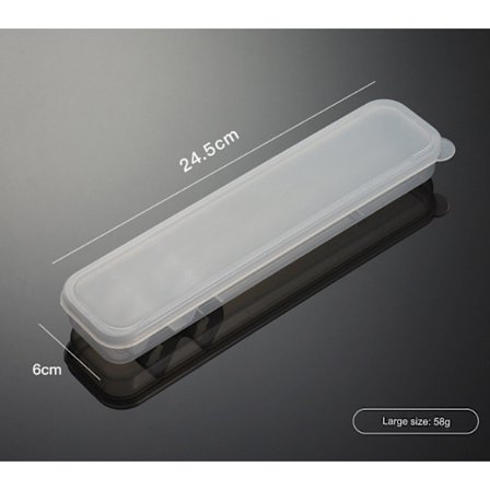 Bärbar Rese Besticklåda Hushållsbestick, Återanvändbart Bestickset, Rese Camping Bestick Förvaringslåda Transparent