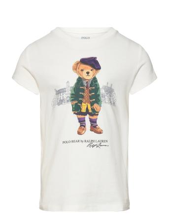 Polo Bear Cotton Jersey Tee Tops T-shirts Short-sleeved White Ralph Lauren Kids
