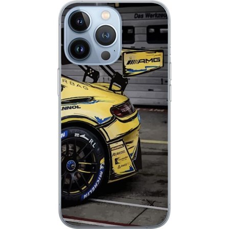 Yhteensopiva Puhelinkuori Apple iPhone 13 Pro Mercedes AMG juliste urheiluauto kilpa-auto keltainen muotoilu ylellisyys saksalainen merkki moottoriurh