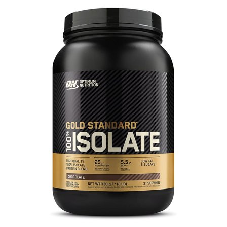Optimum Nutrition Gold Standard 100% Isolate Chocolate 930 g, Sport & Velvære, Protein & Energi, Proteinpulver