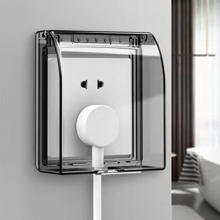 Strömbrytare Skydd Uttag Vattentät Box SVART svart