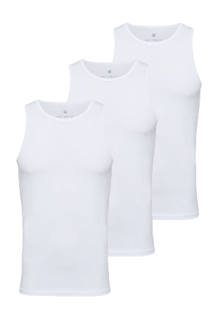 JBS of Denmark Bambu, Singlet, 3-pack, Vit Underlinnen & t-shirts Herr M