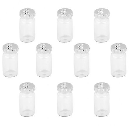 /EA/6x10st Mini Tomma Glasflaskor Hängen Berlocker Flaskor Önskeflaskor Klar