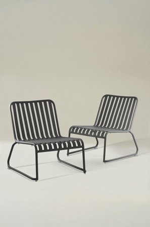 Jotex - Loungestol 2-pk Svart matt svart - BELLEVILLE - Kjøp Hagestoler & -krakker hos Jotex