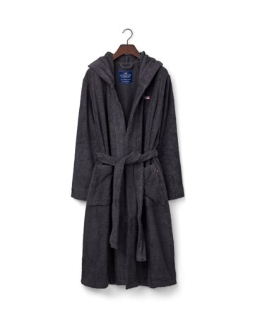 Lexington Unisex morgonrock med luva, charcoal