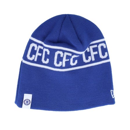 New Era - Football Blauw traditionalbeanie Beanie - Chelsea Wordmark Skull Beanie Cab Royal Beanie @ Hatstore