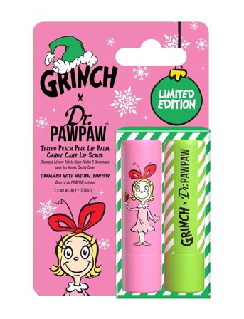 Dr.PawPaw Dr.pawpaw The Grinch Sugar Scrub Stick & Peach Pink Duo - Pink - 8 G
