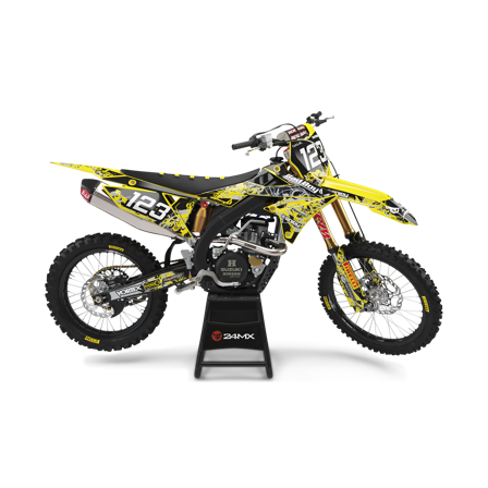 Kit Adesivi/Grafiche Completo ENJOY Badboy + Adesivi Tabelle Portanumero - Suzuki RM 85 2002-2026