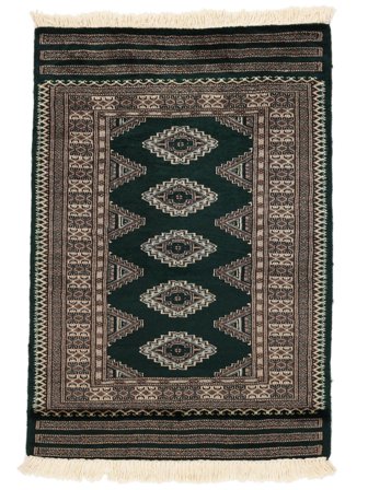 Pakistan Bokhara 3Ply Teppe Håndknyttet 79X115 Svart/Brun Pakistan