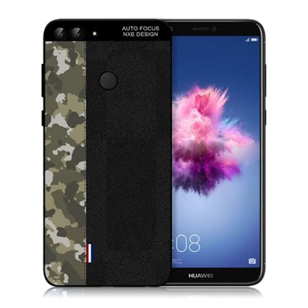 NXE Huawei P Smart skal med kamoflauge mönster - Militärgrön kamoflauge / Svart