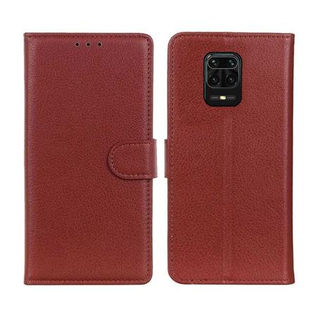 Xiaomi Redmi Note 9 Pro Plånboksfodral med Stativ - Brun Brown
