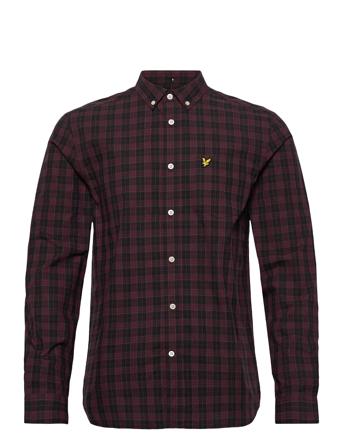Check Poplin Shirt Skjorte Uformell Rød Lyle & Scott