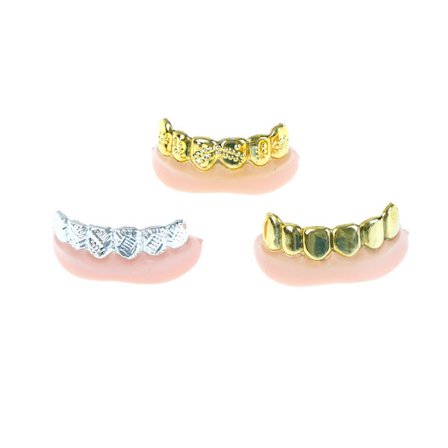 1 stk. Bling Grillz Bulk Halloween Bursdagsfest Gull Sølv Onesize