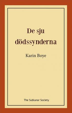 De sju dödssynderna - Bok av Karin Boye - Häfte