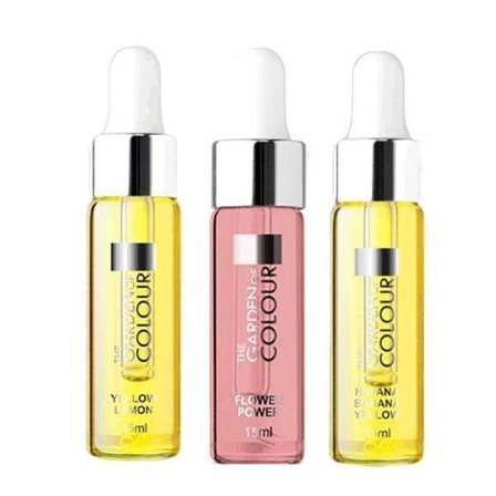 3-pakkaus - Cuticle Oil - Sitruuna, kukka, banaani - 15ml