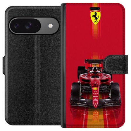 Yhteensopiva Lompakkokotelo Google Google Pixel 9 Ferrari Formula 1 -auto ikonisessa punaisessa muotoilussa urheilullisella tarkkuudella