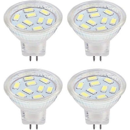 2W MR11 GU4 LED-lampa 12 Volt Kallvit 6000K, 20W Halogenersättning, MR11 G4/GU4.0 LED-spotlight för Hem, Landskap, Infälld