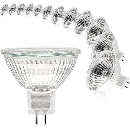 Mr16 Spot-pære, 12v 20w pære, Gu5.3 pære dimbar, 2-pins halogenlamper varmhvit 2700k, pakke med 12 (mr16-20w-12p) [xh] -MM