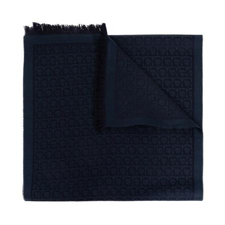 Salvatore Ferragamo Wool scarf , Blauw , Heren , Maat: ONE Size Sjaals