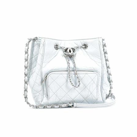 Chanel Vintage, pre-owned Chain Bucket Bag Wit, Dames, Maat:ONE Size