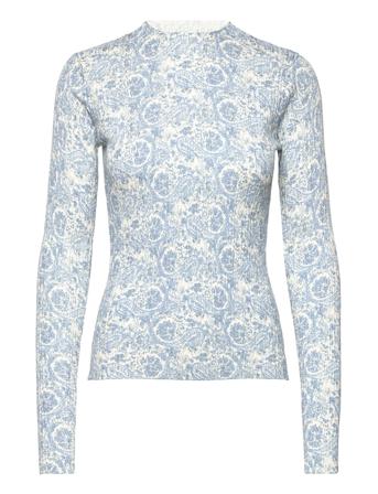 Elsa Print Knit Top Pulllover Blå HOLZWEILER