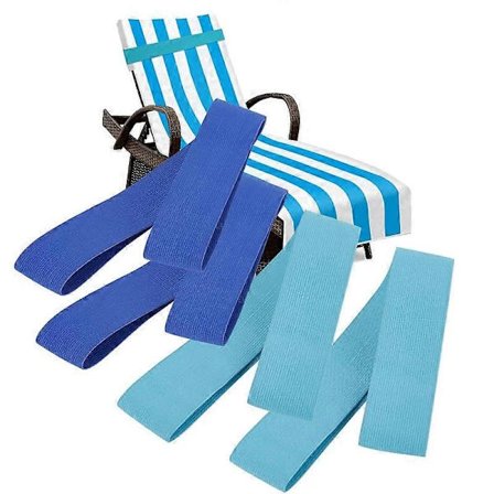 Håndklædebånd (4-pak) til strand-, pool- og krydstogtsstole, strandhåndklæde
