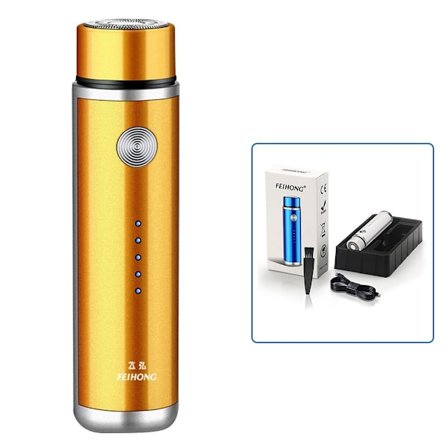 Mini Electric Rakapparat Uppladdningsbar Rakhyvel GULD