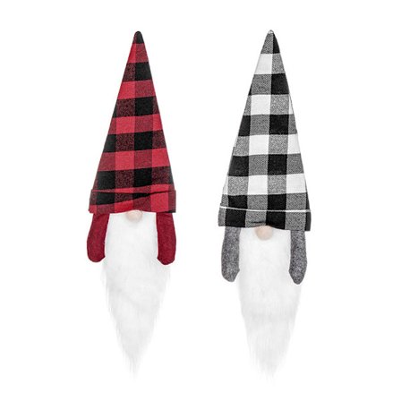 2 stk Julepynt, Ansiktsløse Gamle Dukker Vinflaske S