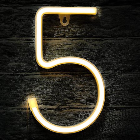 Led Neon Taklampa Alfanumerisk Symbol Neonljus Med Trådlös Fjärrkontrollbrytare