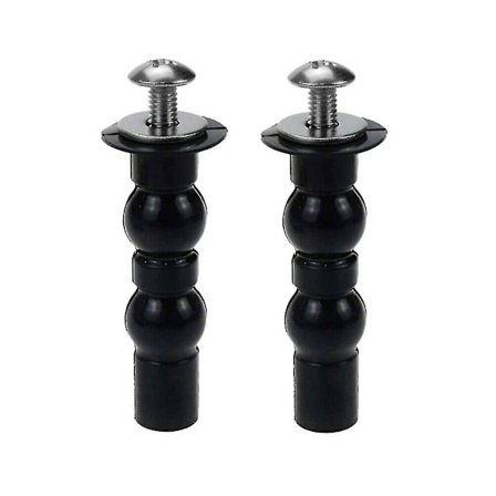 Toalettskruer i rustfritt stål for hjemmeforbedring (svarte) (2 stk)