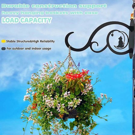 Blomsterkurv Hængende Krog Retro Dekor Væg Lanterne Kroge Metal Tøjstativ(Som vist)