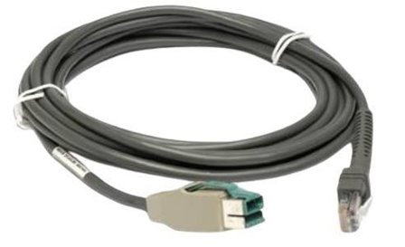 Zebra CABLE - SHIELDED USB: POWER PLUS CONNECTOR, 15FT. (4.6M), STRAIGHT, 12V