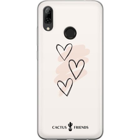 Kompatibelt Mobilskal till Huawei Huawei P smart 2019 Cactus and Friends - Soft Romance Sketch