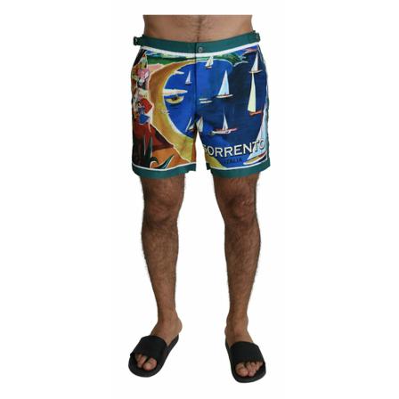 Dolce & Gabbana Sorrento Print Swimshorts Swimwear Blå, Herre Badeshorts