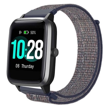 Nylon loop watch band for Haylou Solar watch - Navy Blue